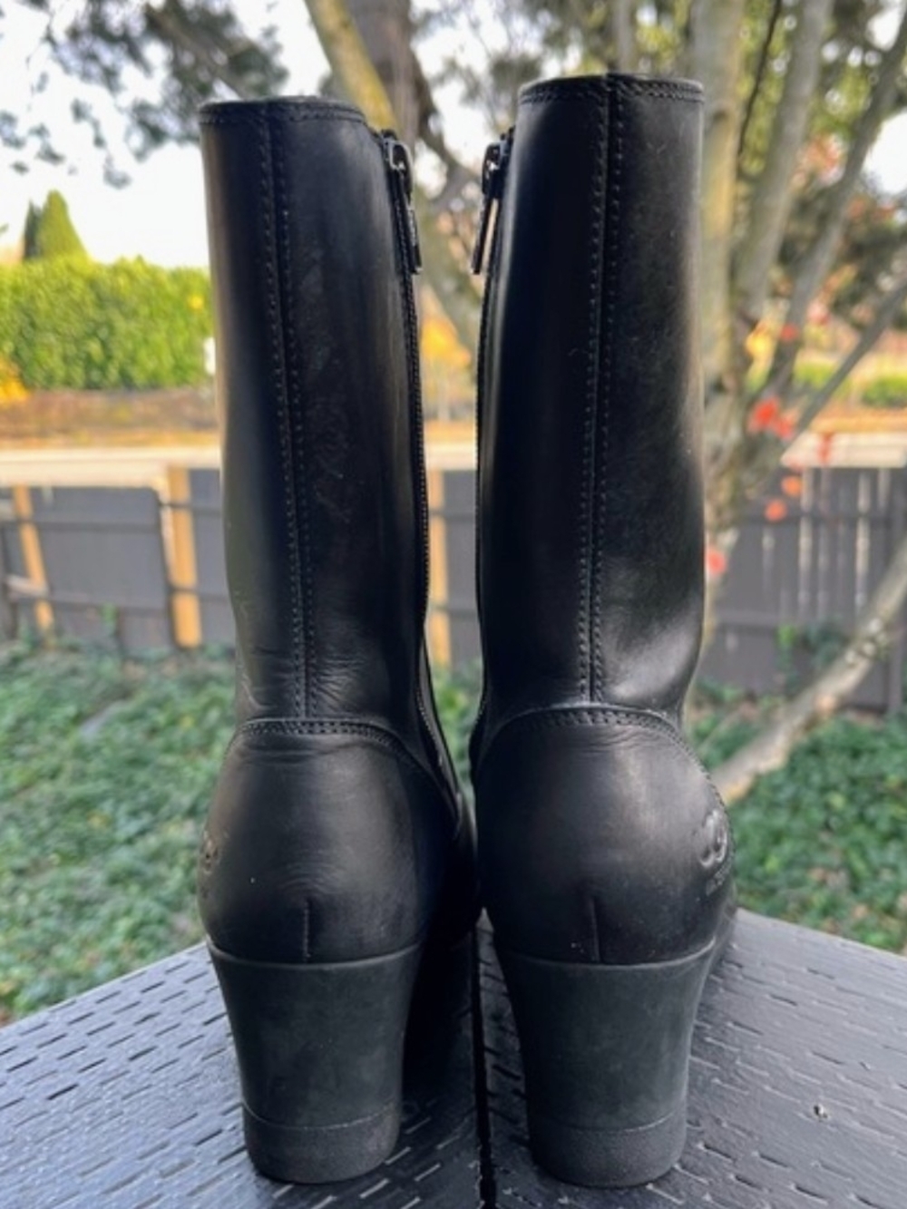 UGG Joely Waterproof Leather Wool Lined Insulated Wedge Winter Boots Women’s 6.5 - Picture 9 of 9